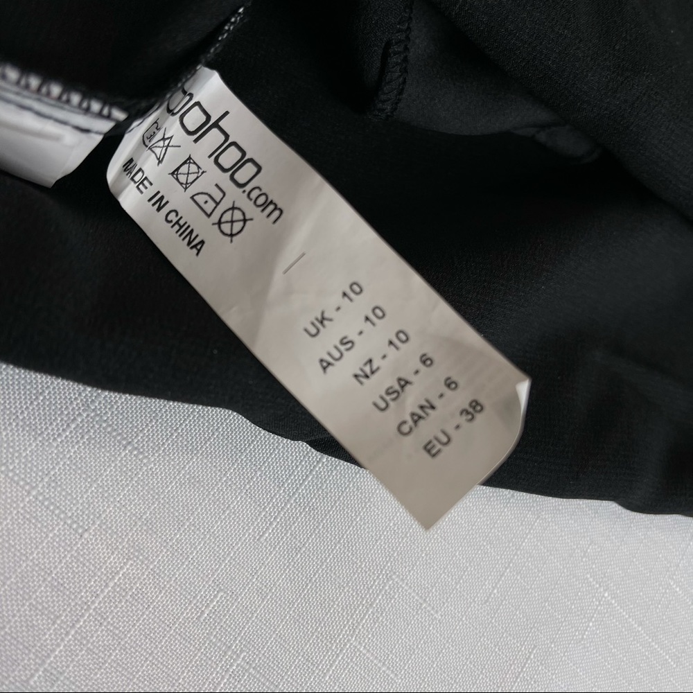 BOOHOO cropped cami silky satin feel sexy black 6 - Picture 5 of 7